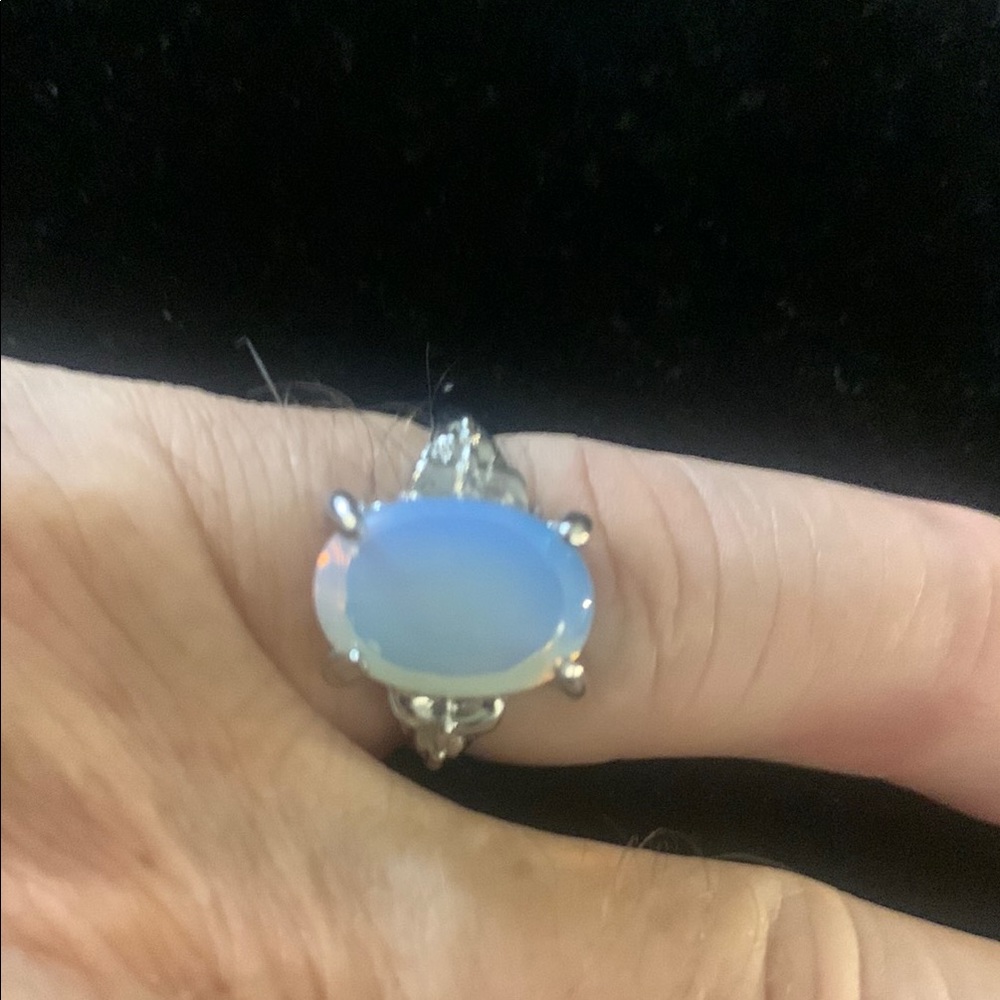 Elegant Silver Opal Ring Bogo